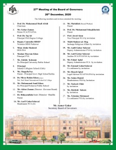 BOG LIST 2021 22